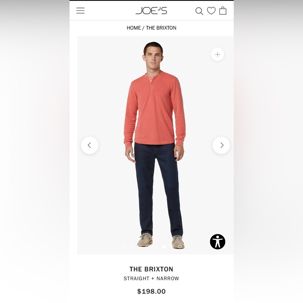 NWT Joe’s Jeans THE BRIXTON STRAIGHT + NARROW Dark Wash Men’s Size 31 & 32 $198
